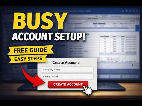 How to Create Account in BUSY Software|BUSY Account Create Kaise Kare|Create BUSY Account in Minutes