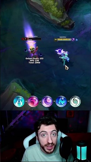 Tutorial Aphelios - Parte 1 Ordem das armas #shorts