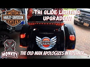 Harley Davidson Tri-Glide Custom Dynamics fender lights install with the old man...