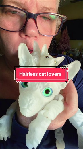 Hairless cat 3-D print #HairlessCat #3DPrint #GlowInTheDark #TikTokShopBlackFriday #TikTokShopCreatorPics