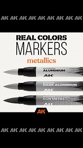 𝗥𝗖 𝗠𝗔𝗥𝗞𝗘𝗥𝗦 🖍 𝐀𝐥𝐮𝐦𝐢𝐧𝐢𝐮𝐦 𝑅𝐶𝑀010 𝐃𝐚𝐫𝐤 𝐚𝐥𝐮𝐦𝐢𝐧𝐢𝐮𝐦 𝑅𝐶𝑀011 𝐆𝐮𝐧 𝐦𝐞𝐭𝐚𝐥 𝑅𝐶𝑀032 These 3 metallic colors are part of our range of 34 RC Markers. Haven't you try them yet? | AK-Interactive