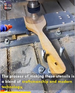 Wooden Utensils Crafted with Precision: Inside the CNC Process.😍🤩 #woodenutensils | Fun club