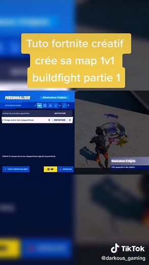 Tuto Fortnite Créatif : Crée ta Map 1v1 Buildfight