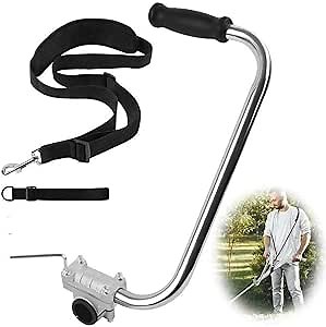 Weed Eater Handle Trimmer Handle Ergonomic, String Trimmer Grip with Shoulder Strap Harness Metal Bracket Clamp, Lawn Trimmer Handle Grip Weed Wacker Attachments for Lawn Care Yard Trimming (1 Set)