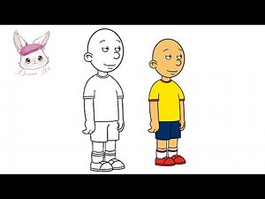 How to draw Caillou Anderson from GoAnimate - Step by Step