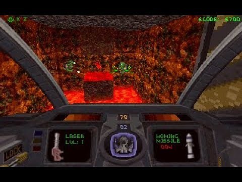 Descent (PC/DOS) 1995 "Lunar Outpost" Parallax Software Corp, Interplay Entertainment