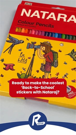 Discover the complete Nataraj collection now available through Rank! From classroom essentials to creative masterpieces - we've got your educational journey covered! Complete Nataraj Range: ✔ Colored pencils for artistic expression and projects ✔ Classic HB pencils for everyday writing and drawing ✔ Premium erasers for clean corrections ✔ Sharpeners for perfect pencil points ✔ Geometry sets for mathematical precision ✔ Art supplies for creative minds Every Nataraj product meets international qua