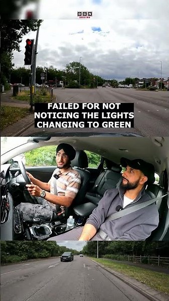 FAILED FOR NOT NOTICING THE GREEN LIGHT #driving
