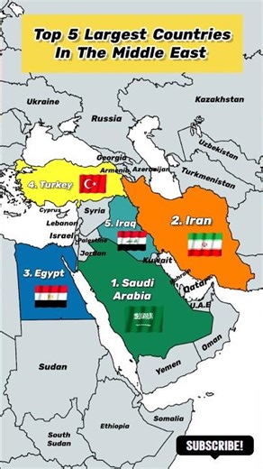 Middle East Size Ranking 🔥 #geography