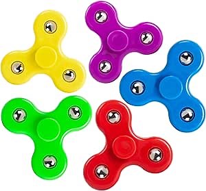 YOLOPLUS+ 5 Pcs Fidget Spinner Toys for Kids,Mini Size Hand Fidget Toys Anxiety Stress Relief Reducer,Birthday Gifts Party Favor Easter Basket Stuffers for Kids Adults (2 Inch)