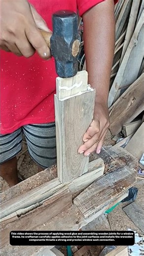Gluing and Assembling Wooden Window Frame Joints | Traditional Joinery Process .