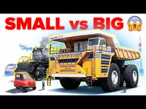Small vs Big Vehicles 😱 | Car Train Plane Ship Rocket | Who is Fastest in the World?