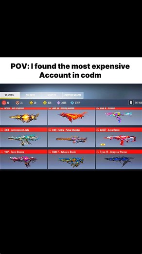 The most expensive account in codm worth over $50,000 USD 💵💀#codm #mostexpensive