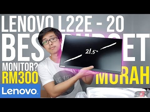 Lenovo L22e-20 Monitor - 21.5" UNBOXING + MY SETUP QUICK REVIEW MALAYSIA BEST BUDGET MONITOR LAZADA