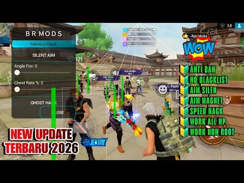 CHEAT FF MOD MENU TERBARU 2026 TEMBAK ANGIN HEADSHOT || ANTI BAN, NO BL - LINK MEDIAFIRE NON ROOT