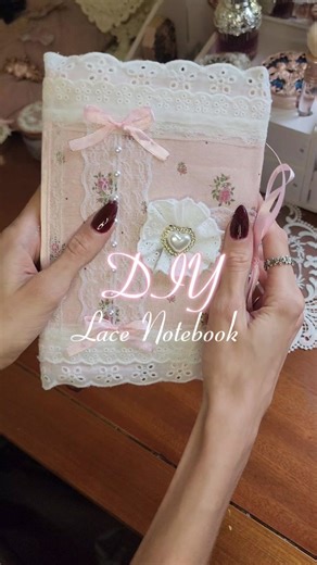DIY Princess Lace Notebook 🎀🦢✨ #diy