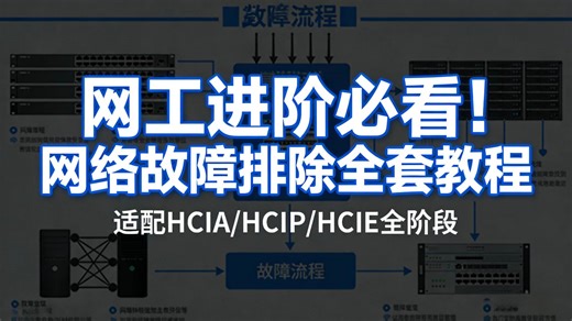 网工进阶必看！网络故障排除全套教程，适配HCIA/HCIP/HCIE全阶段