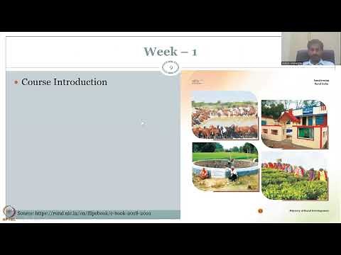 Week 1 : Lecture 1 : Introduction to course – Rural development (RD)