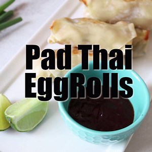 Pad Thai is already good, but when you stuff in into egg rolls and bake until crispy--well MAGIC happens. Full Recipe: http://amindfullmom.com/vegetarian-pad-thai-egg-rolls/ | A Mind "Full" Mom