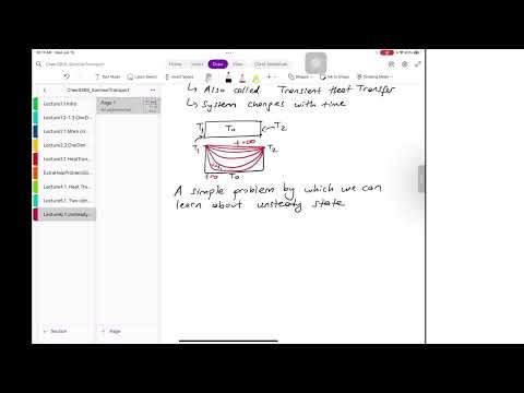 Lecture 6.1 Transient heat transfer and lumped capacitance method