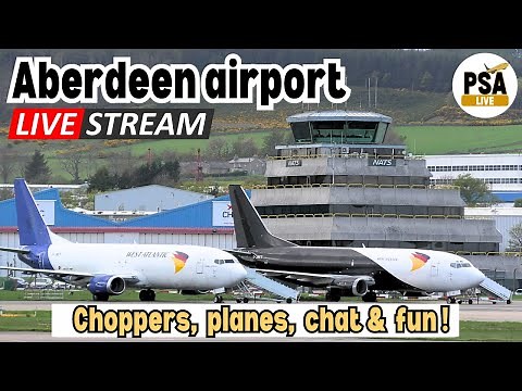 🔴LIVE PLANE SPOTTING from AMAZING Aberdeen airport with jets, turbo props and helicopters.