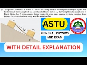 #ASTU_Mid_Exam with Step by Step procedure/In Amharic #Dynamics #General_physics_For freshman