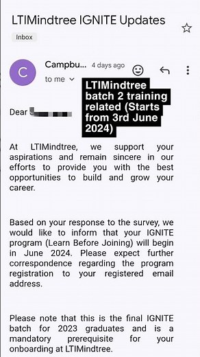 LTIMINDTREE batch 2 training update (2024) #ltimindtree #mindtree #onboarding #lti