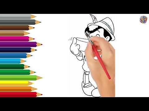 How to Draw Pinocchio | Easy Cartoon Drawing for Kids#kids