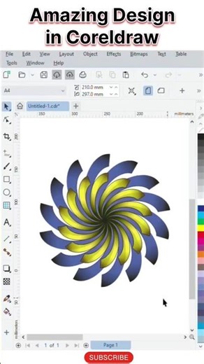 Amazing Design in Coreldraw😲#coreldrawtips#coreldraw#coreldrawtutorial#coreldrawx#coreldraw3d#shorts