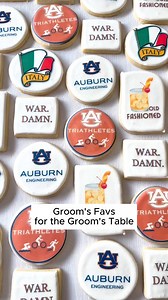 Custom set for the grooms table 🤵 #customcookies #groomstable #homebaker | Claireybakes