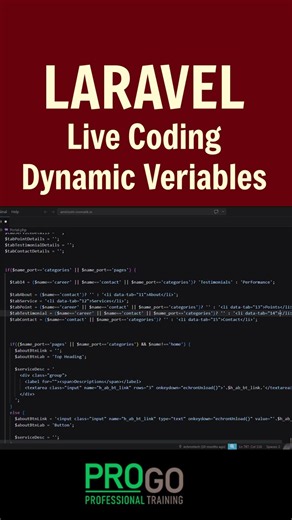 Live Coding: Creating Dynamic Variables in Laravel 🚀