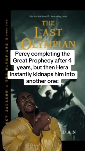 Percy completing the Great Prophecy after 4 years, then Hera instantly kidnaps him into another one: