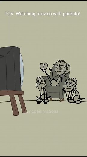 watching movies with parents! | Rico Animations