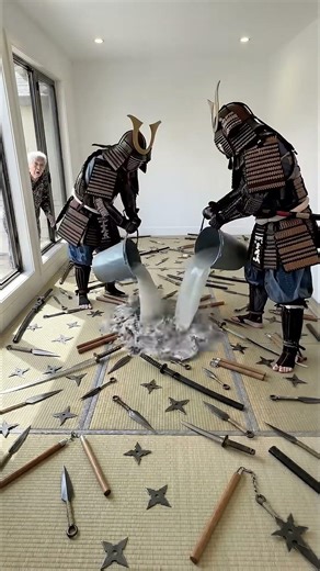 Japanese warrior bedroom with luxurious epoxy flooring!✨🥷