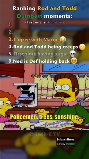 Ranking Rod and Todd Dumbest Core moments! 😭😭 #thesimpsons