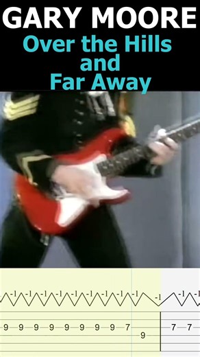 Gary Moore Over the Hills and Far Away Classic Guitar Solo Live