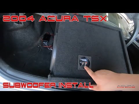 2004 05 06 07 2008 Acura TSX Subwoofer Amplifier Install | Kicker Key 500.1 | DS18 - DIY Pro Series