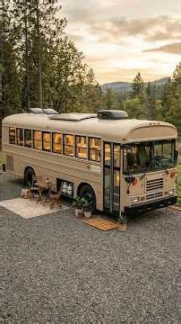 A school bus camper #design #renovation #vanlife #bus #construction