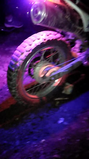 Close-Up Look at a Weathered Motorcycle Wheel