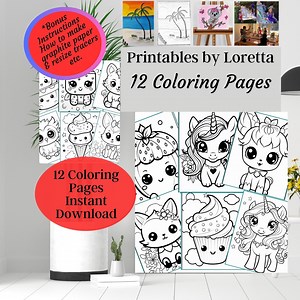 Summer Fun Coloring Pages Instant Download 12 Page Coloring Bundle Great for Summer Activity, Day Camp,coloring Worksheets, Kids Art - Etsy
