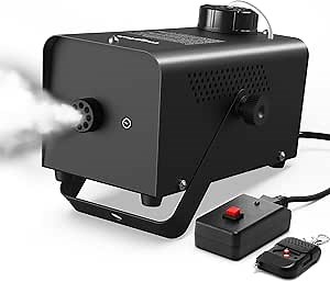 Theefun Fog Machine 2000CFM Smoke Machine with Wired and Wirelss Remote Control 400W Halloween Fog Machine with Handle for Christmas Wedding Party and Stage Effect