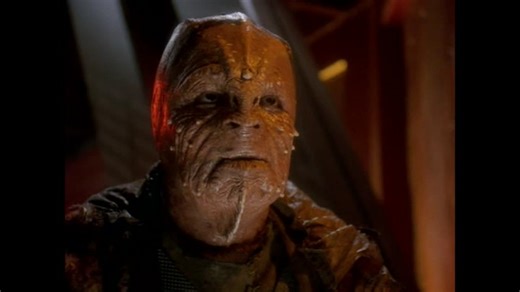 Starfleet Records. Benjamin Sisko, Captain of DS9. The Beginning of the Dominion War. Ketracel-white. Stardate: 49066.5 (2372) Back on the station, Quark is finalizing the deal with his buyer when Worf enters to arrest them. They're both surprised, but then the bag containing the latinum turns into Odo, as the deal was actually a sting operation as Odo planned to be taken aboard the smuggler's ship and infiltrate the entire operation. Worf had been interfering in the investigation of a larger pl