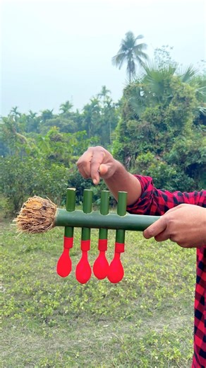 How to Make a Musical Instrument with Bamboo and Balloons