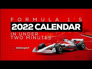 Formula 1 2022 Calendar Announced | Full Calendar in Under 2 Minutes