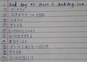 - Find log of these \& Antilog too... | Filo