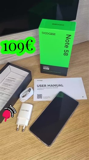 DOOGEE Note 58 Smartphone Android 15 potente ma economico 8 gb. RAM - 126 gb. Memoria - 6500 Mah di Batteria #doogee @Doogee Official #smartphone #telefono #phone #note58