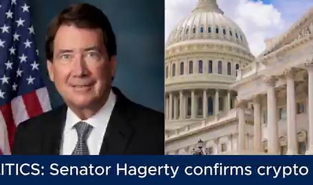 🚨 POLITICS: SENATOR HAGERTY CONFIRMS CRYPTO MARKET STRUCTURE BILL HEADING TO BANKING COMMITTEE NEXT WEEK@SenatorHagerty (R-TN) confirmed at the Digital Assets and Emerging Tech Policy Summit at Vanderbilt that the crypto market structure bill will enter the Senate Banking Committee starting next week, with the goal of passing it out of committee in April."We're very close, and my expectation is that we get it into committee in this next work period that starts on Monday of next week," Hagerty s