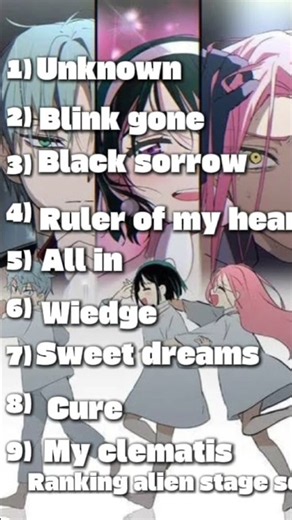 Ranking alien stage songs#aline stage#music