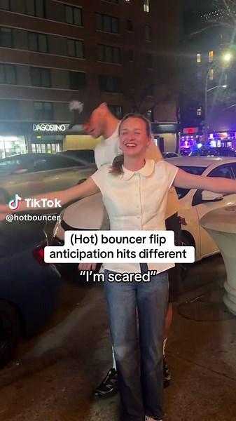 Bouncer Flip Challenge at NYC Nightlife