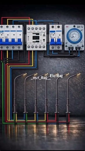 3 Phase Road Light Connection with Timer & Contactor Automatic Street Light Control Panel Wiring